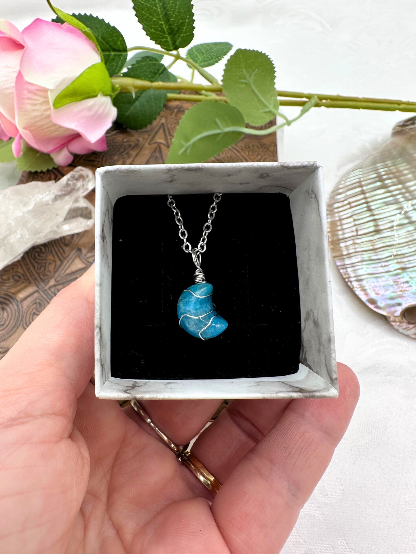 Collana Luna in Apatite