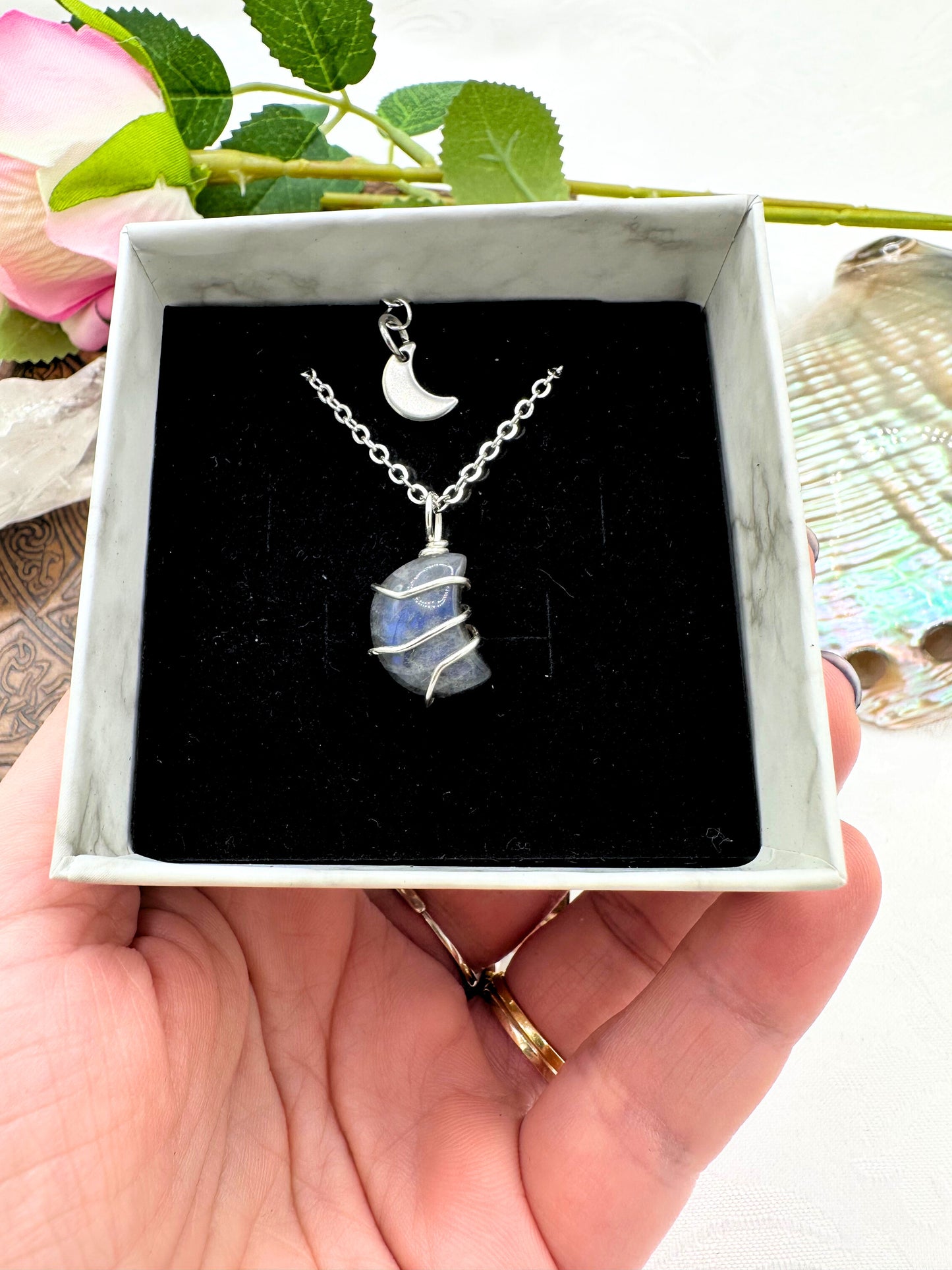 Collana Luna in Labradorite (variante B)