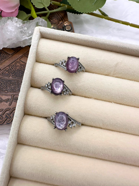 Anello Lepidolite Mica