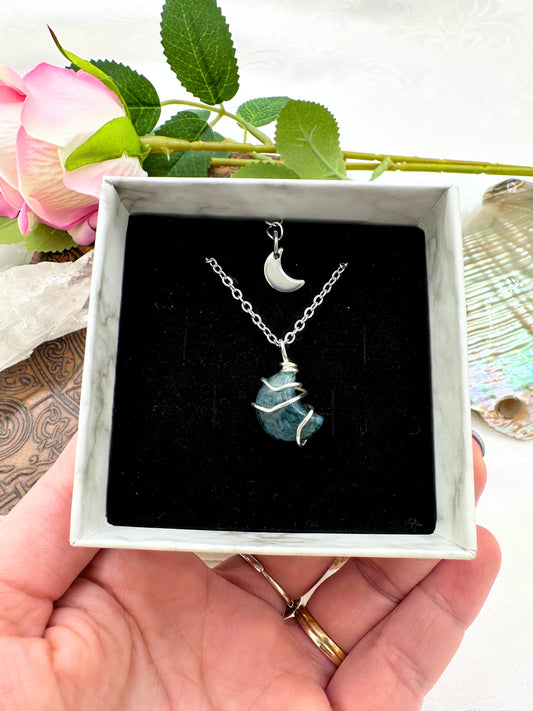 Collana Luna in Agata Muschiata