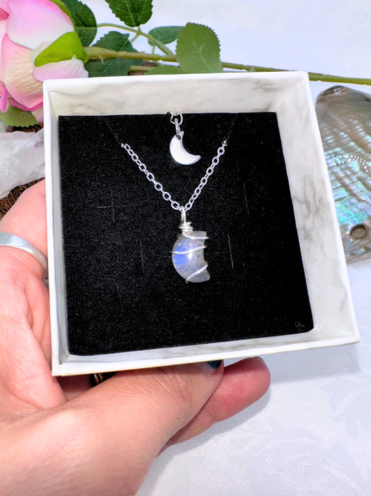 Collana Luna in Labradorite (variante A)